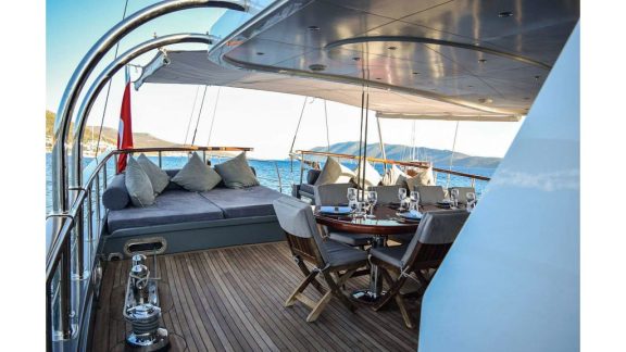Virtuoso,  with her 6 spacious cabins , she will be serving her privileged 12 guests in Harmony and make sure they enjoy her amenities and water toys