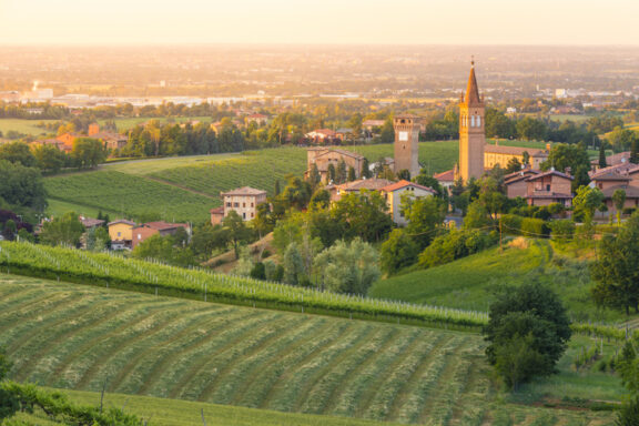 The village of Levizzano Rangone with his ancient castle. Modena countryside, Italy